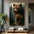 Path of the Wild Kin Bear and Cub Wall Art by Tailored Canvases