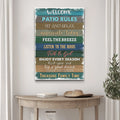 Patio Rules Sign by Tailored Canvases