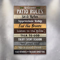 Patio Rules Sign III by Tailored Canvases