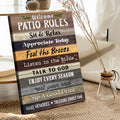 Patio Rules Sign III by Tailored Canvases