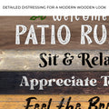 Patio Rules Sign III by Tailored Canvases