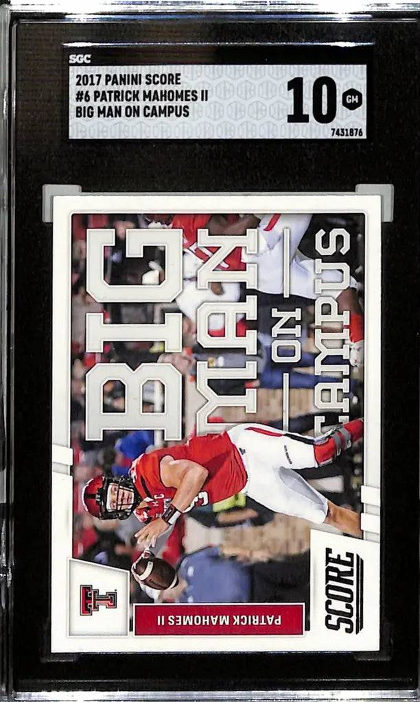 Patrick Mahomes 2017 Panini Score Big Man Insert Rookie Card (SGC Graded) by Price Is Right Miami