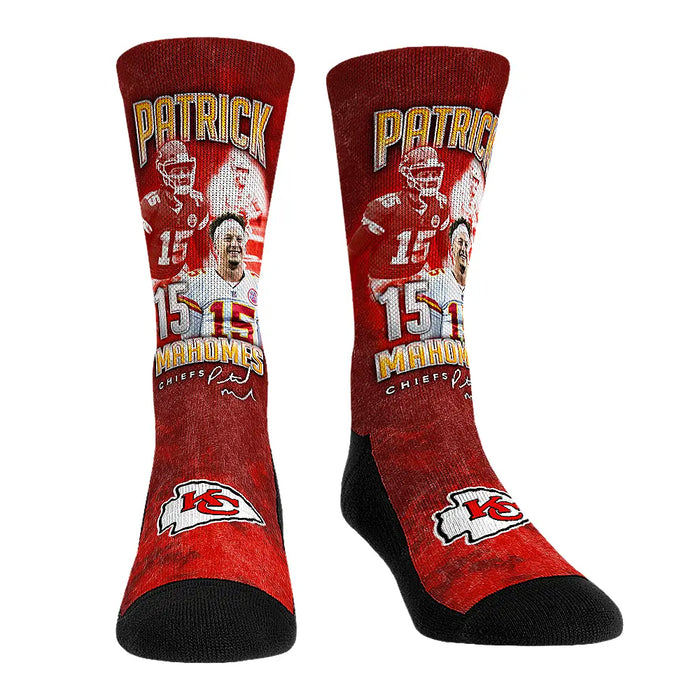 Patrick Mahomes - Kansas City Chiefs - Retro Photo by Rock 'Em Socks