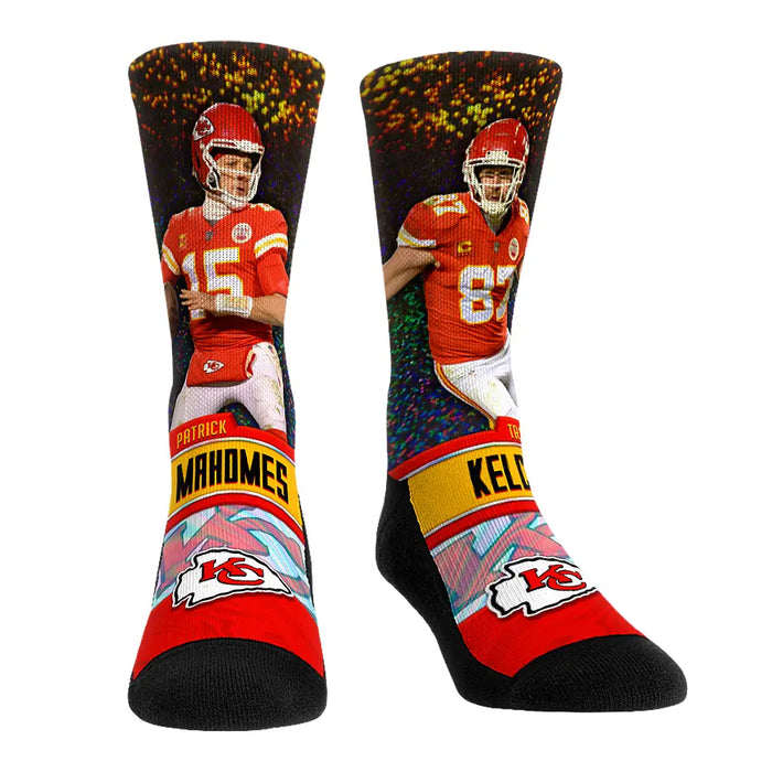 Patrick Mahomes & Travis Kelce - Kansas City Chiefs - Dynamic Duo by Rock 'Em Socks