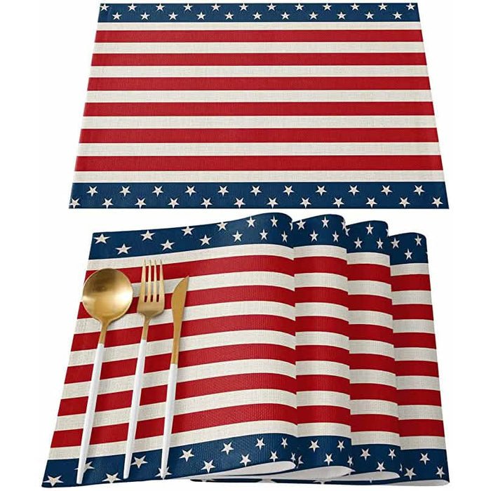 Patriotic Stars Placemats Set by DailySale