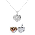 Patterned Heart Locket Pendant Necklace by DailySale