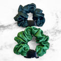 Patty's Green Duo - 2-Pack St. Patrick's Day Buckle Scrunchies - No Snagging, No Tangles by Buckle Scrunchies by RE.STATEMENT