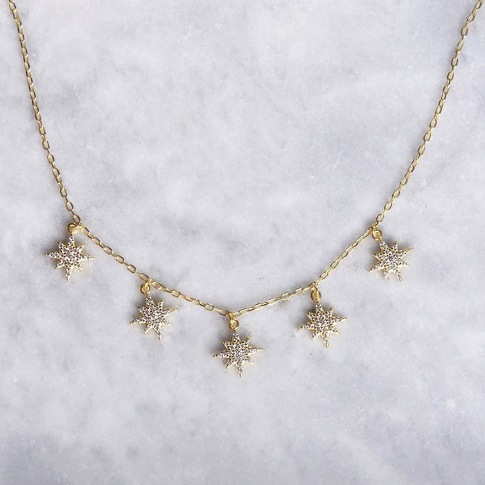 Pave CZ Star Drop Necklace by DailySale