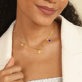 Paw Charm Necklace 18K Gold Over Silver by Fine Color Jewels