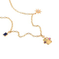 Paw Charm Necklace 18K Gold Over Silver by Fine Color Jewels