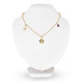 Paw Charm Necklace 18K Gold Over Silver by Fine Color Jewels