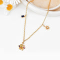 Paw Charm Necklace 18K Gold Over Silver by Fine Color Jewels