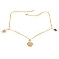 Paw Charm Necklace 18K Gold Over Silver by Fine Color Jewels