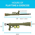 Paws & Pals Bazook - 9 Tennis Ball Launcher Gun with 2 Squeaky Balls by DailySale