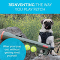 Paws & Pals Bazook - 9 Tennis Ball Launcher Gun with 2 Squeaky Balls by DailySale