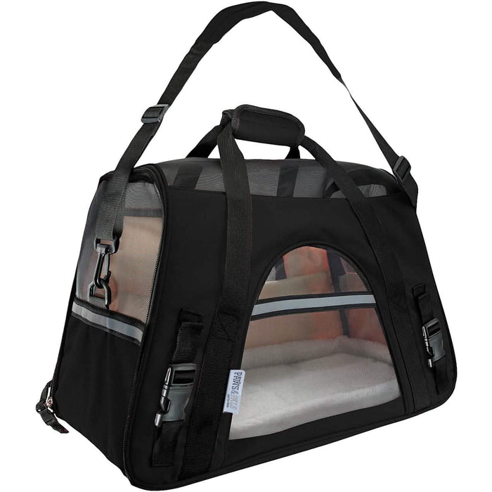 Paws & Pals Black Pet Carrier Large by DailySale