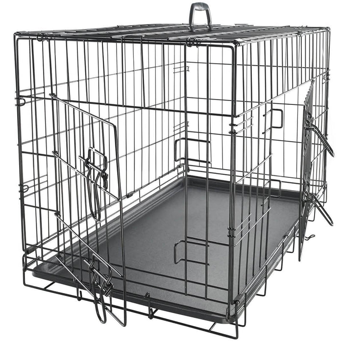 Paws & Pals Double Door Wire Dog Crate with Tray by DailySale