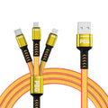 PBG 3-in-1 Cable Mesh/Nylon Braided HQ Multi Device Charging (Lightning, USB-C , Micro) by DailySale