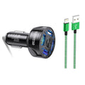PBG 4 Port LED Car Charger and 6Ft. Lightning Cable Combo by DailySale