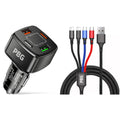 PBG 4 Port PD/USB Car Charger and 4 in 1 Nylon Cable Bundle by DailySale