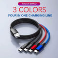 PBG 4 Port PD/USB Car Charger and 4 in 1 Nylon Cable Bundle by DailySale