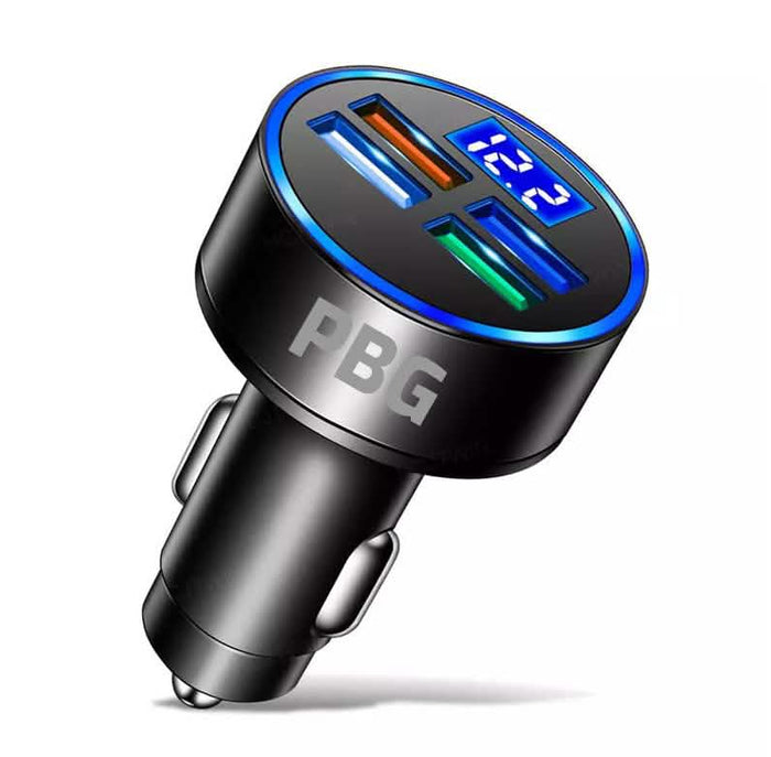PBG LED 4-Port Car Charger With LED Voltage Display by DailySale