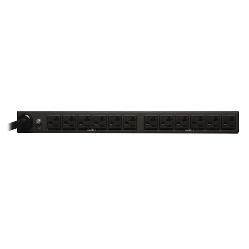 Tripp Lite PDUMH30 2.9kW Single-Phase Local Metered PDU, 120V Outlets (12 5-15/20R), L5-30P, 15 ft. (4.57 m) Cord, 1U Rack-Mount