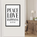 Peace Love Happiness Sign II by Tailored Canvases