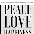Peace Love Happiness Sign II by Tailored Canvases