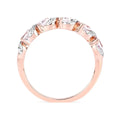 Peach Genuine Morganite 5 Stone Ring by Fine Color Jewels