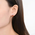 Peach Sapphire Stud Earrings by Fine Color Jewels