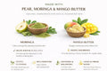 Pear & Moringa Mango Butter Bar Soap – Nourishing Cleanse by Lulu’s Holistics