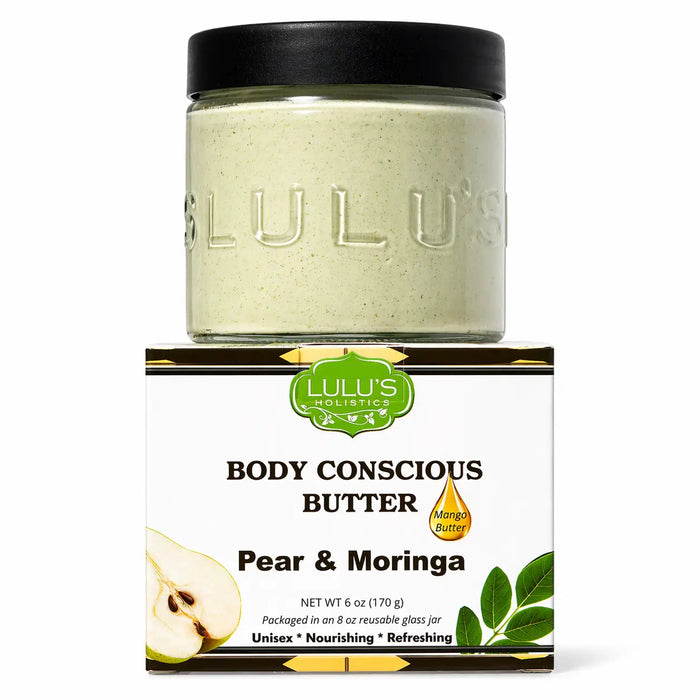 Pear & Moringa Whipped Mango Body Butter – Non-Greasy, Radiant Skin by Lulu’s Holistics