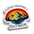 Peeing Outside Hard Hat Decal by Armed American Supply
