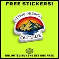 Peeing Outside Hard Hat Decal by Armed American Supply