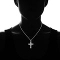 Peermont Genuine Fire Opal and Diamond Accent Cross Necklace by DailySale
