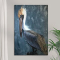 Pelican Painting "The Fish Catcher" Canvas Wall Art II by Tailored Canvases