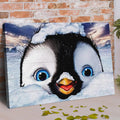 Penguin Peekaboo Painting Canvas Wall Art by Tailored Canvases