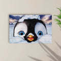 Penguin Peekaboo Painting Canvas Wall Art by Tailored Canvases