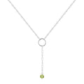 Peridot Drop Necklace by Fine Color Jewels