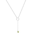 Peridot Drop Necklace by Fine Color Jewels