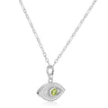 Peridot Evil Eye Necklace by Fine Color Jewels