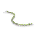 Peridot Oval Tennis Bracelet by Fine Color Jewels