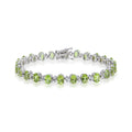 Peridot Oval Tennis Bracelet by Fine Color Jewels