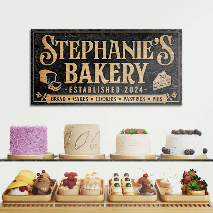 Personalized Bakery Sign by Tailored Canvases