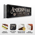 Personalized Bar Sign II by Tailored Canvases