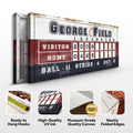 Personalized Baseball Scoreboard Sign by Tailored Canvases