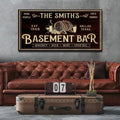 Personalized Basement Bar Sign by Tailored Canvases