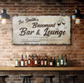 Personalized Basement Bar Sign: Custom Bar Signs for Home Bar – Perfect Man Cave Wall Decor by Tailored Canvases