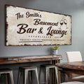 Personalized Basement Bar Sign: Custom Bar Signs for Home Bar – Perfect Man Cave Wall Decor by Tailored Canvases